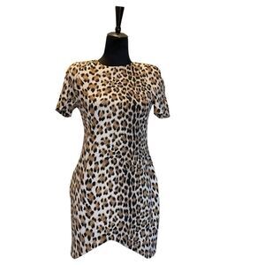Tobi Leopard print Mini Dress with back zipper. Size M